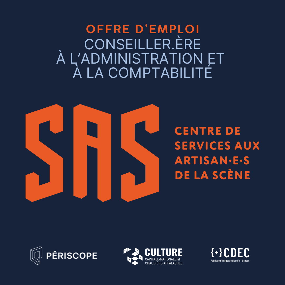 emploi admin et comptabilité centre sas theatre périscope